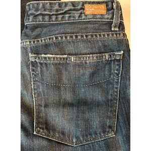 Paige‎ Premium Denim Straight Leg Jeans 31x32 Womens Dark Blue Distressed